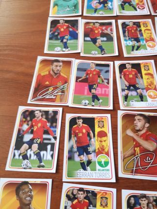LOTE CROMOS SELECCIÓN ESPAÑOLA DE FÚTBOL PANINI