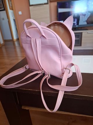 Mochila infantil rosa con purpurina