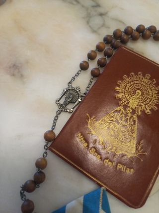 Lote religioso Virgen del Pilar antigua