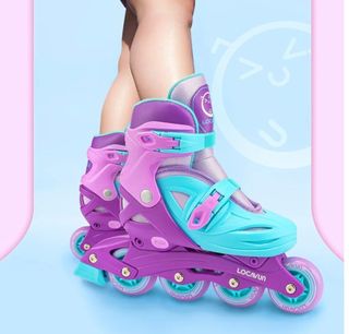Patines en línea niña, talla ajustable 28/30