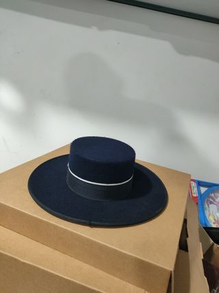 Sombrero ala ancha azul marino - talla 52