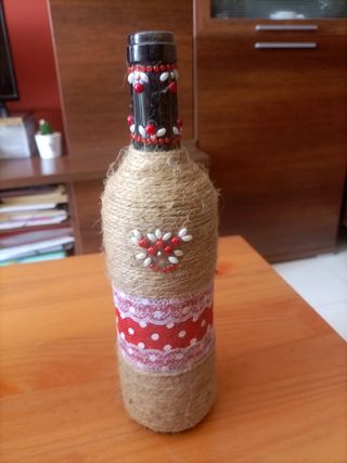 Botella Decorada Vintage