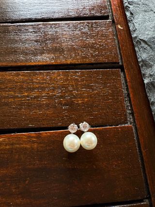 Conjunto anillo y pendientes plata