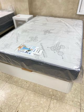 CANAPE PARA COLCHON DE 135X190 NUEVO COLOR BLANCO