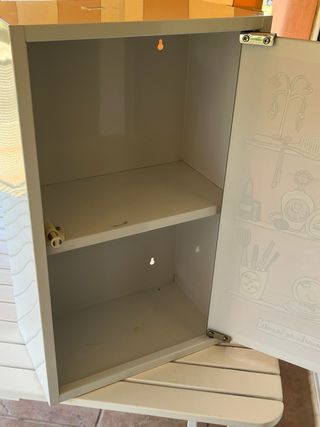 Armario tocador vintage rosa blanco