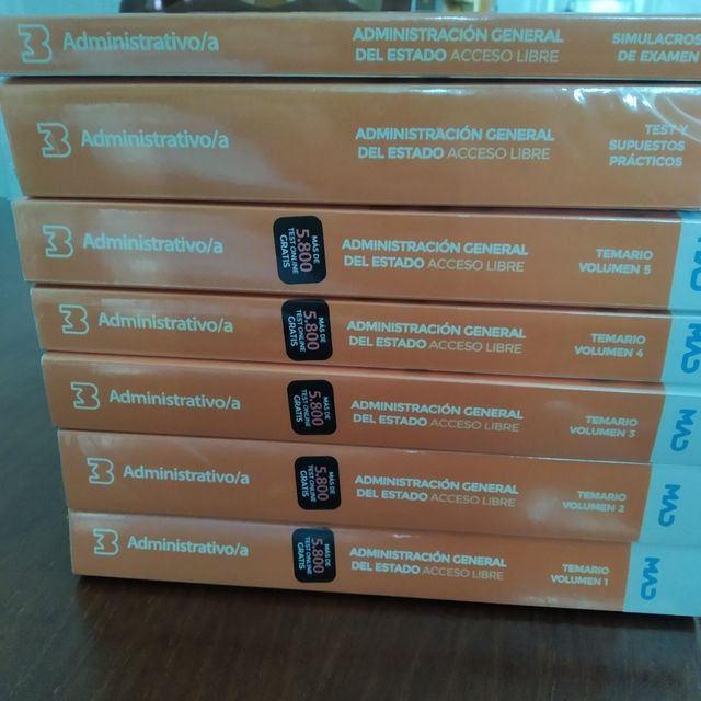 7 Libros Temario Administrativo del Estado