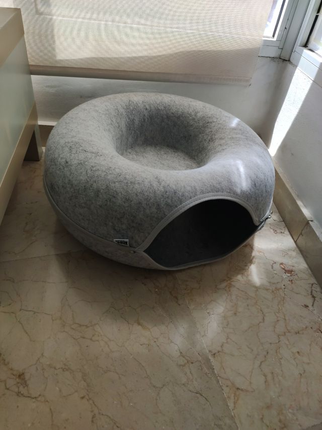 Cama Gato - Felpa Gris