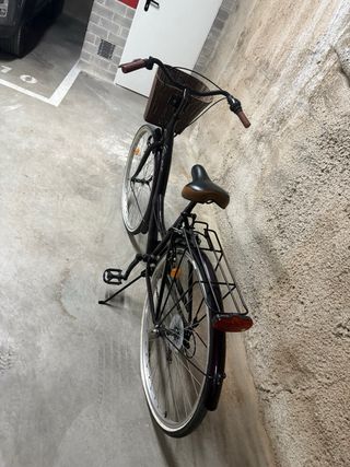 Bicicleta paseo City 28" granate y Wolfbike marron