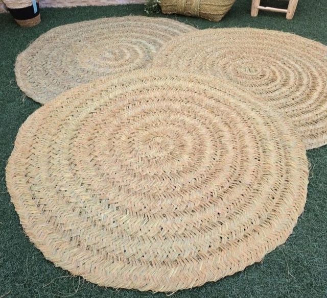 Tapetes Redondos Estilo Boho Esparto Natural