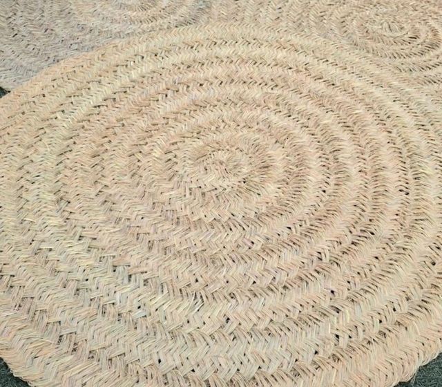 Tapetes Redondos Estilo Boho Esparto Natural