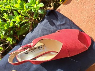 Scarpe da donna con tacco rosse Confort