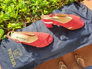 Scarpe da donna con tacco rosse Confort
