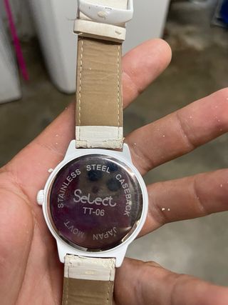 Reloj Select blanco y beige