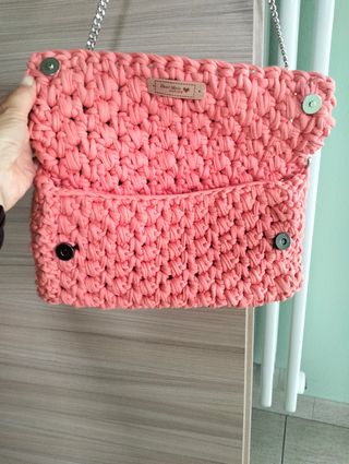 Borsetta estiva crochet pesca handmade