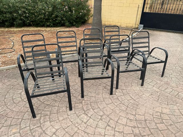 8 Sillas Aluminio Exterior - ¡Oferta!