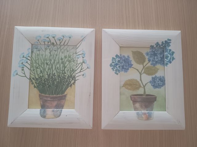 2 Cuadros Flores - Decoración