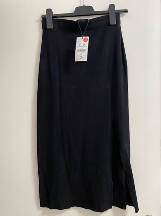 Falda midi Lefties negra - 