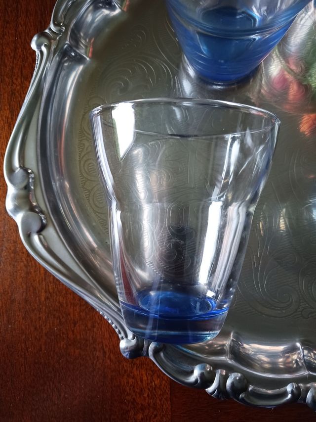 Bicchieri vetro blu - Set 5