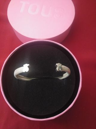 Brazalete Tous plata - 6cm