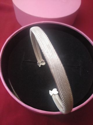 Brazalete Tous plata - 6cm