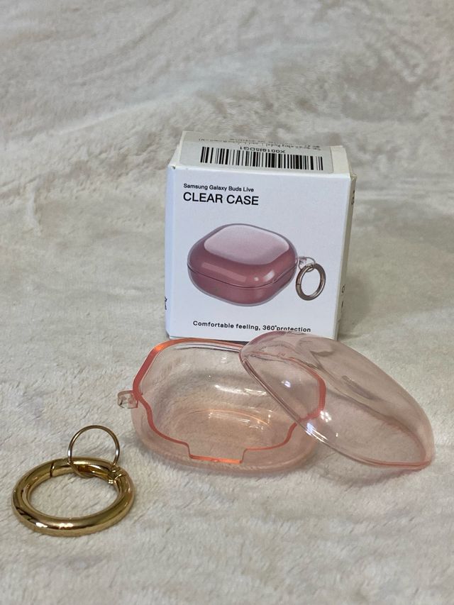 Funda transparente Samsung Buds Live (rose gold)