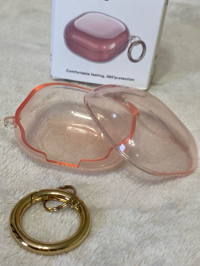 Funda transparente Samsung Buds Live (rose gold)