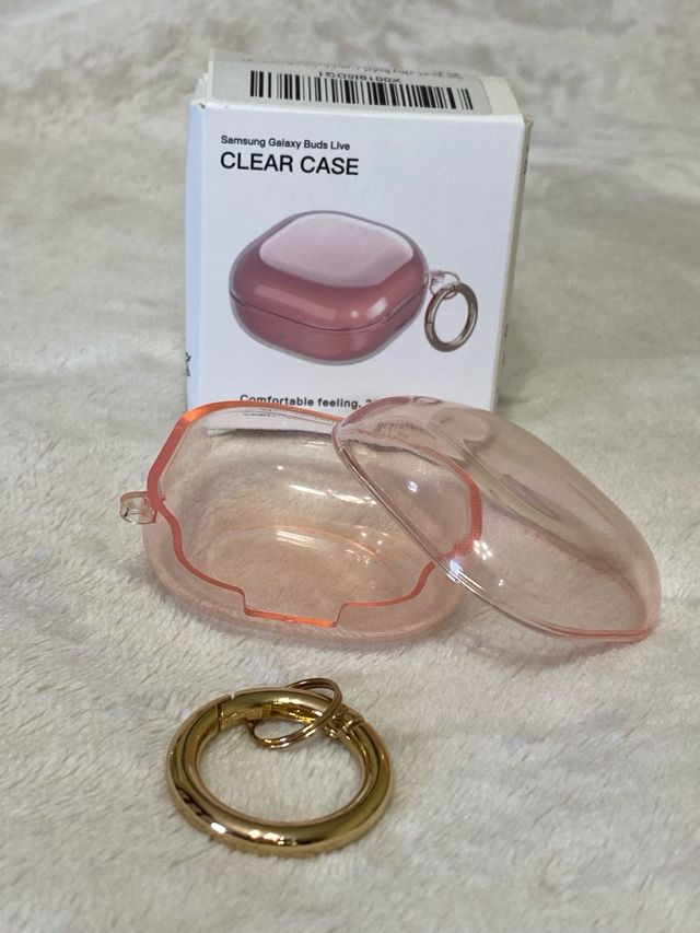 Funda transparente Samsung Buds Live (rose gold)