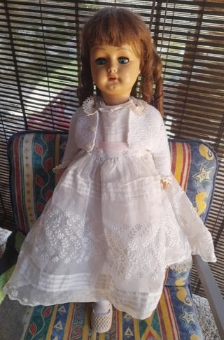MUÑECA ANTIGUA ANDADORA PORCELANA BISCUIT