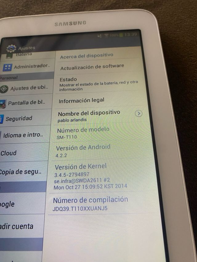 Samsung Galaxy Tab 3 Lite SM-T110 blanca