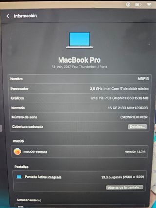 MacBook Pro 2017 Touch Bar