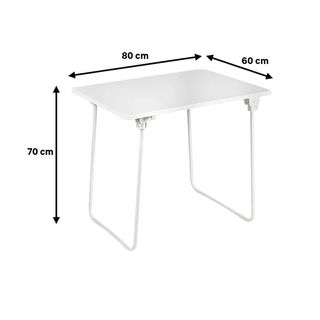 Mesa plegable blanca 80x60cm