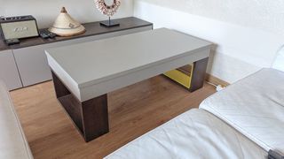 Mesa centro extensible gris-marrón