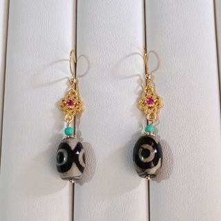 Pendientes Dzi tibetana