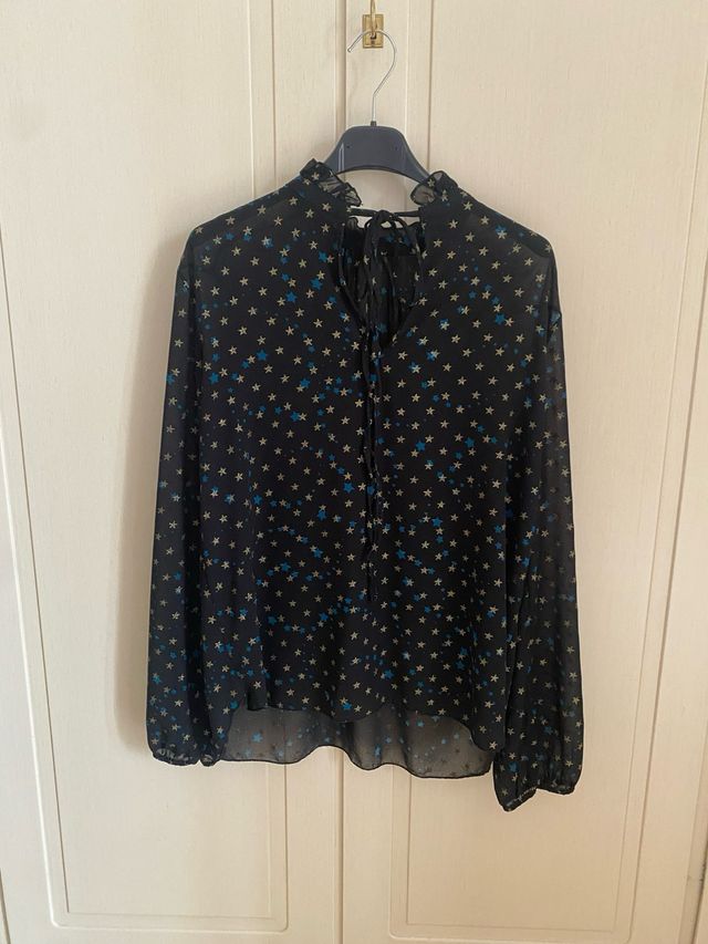 Blusa stelle nera - tg. unica