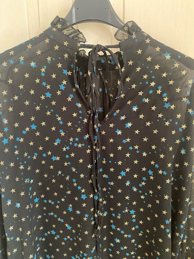 Blusa stelle nera - tg. unica