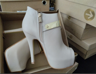 Zapatos tacón alto beige 12.5cm