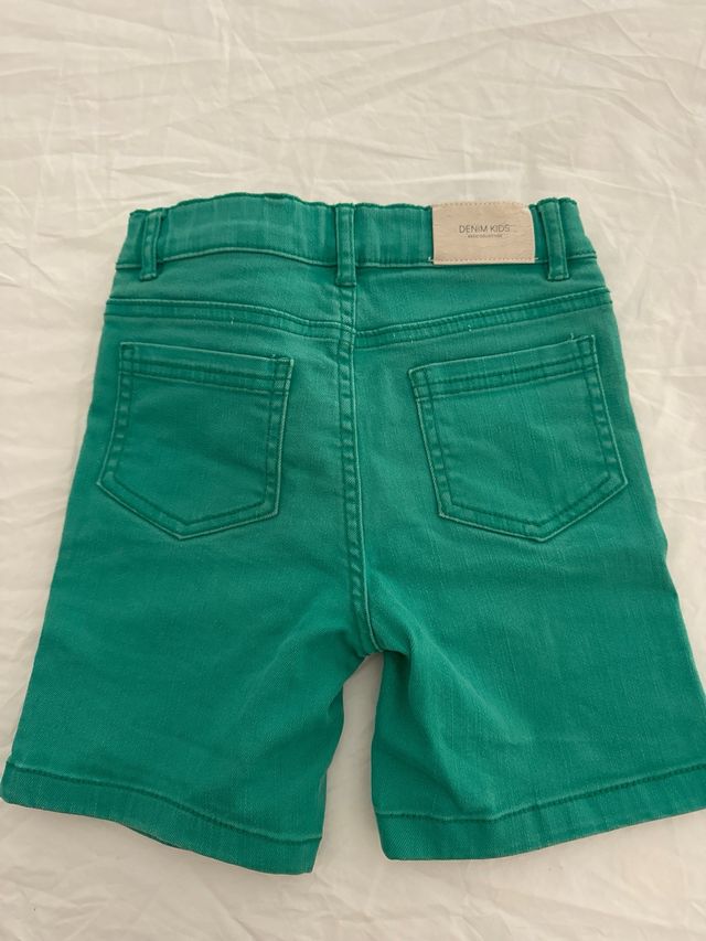 Shorts vaqueros verdes niño 4-5