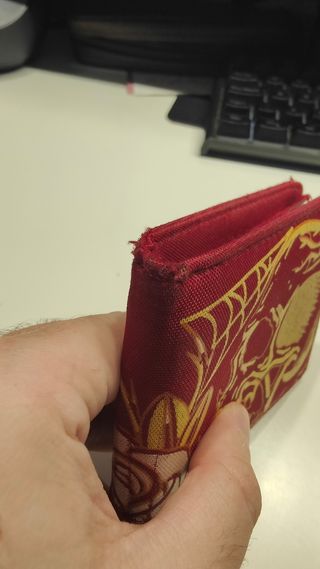 Cartera de Calavera Ilustrada color Rojo apagado