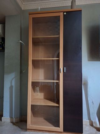 Mueble TV - Vitrina madera