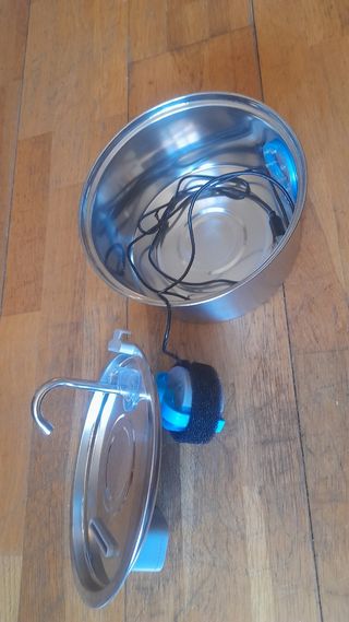 Fuente agua gatos acero inoxidable