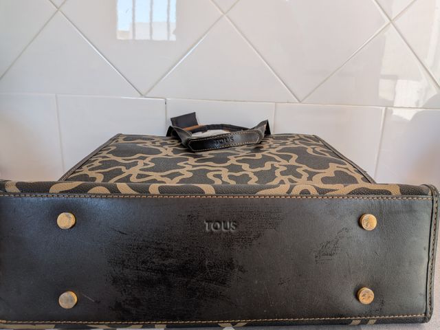 Bolso Tous original K12 negro y camel