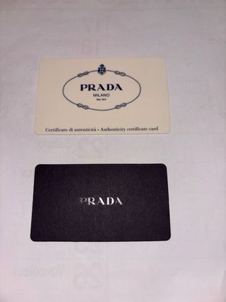 Certificato Autenticità Prada e Cartellino Origina