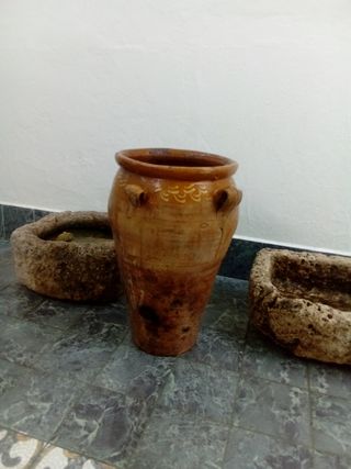 Antigüedades Tinaja olza de barro