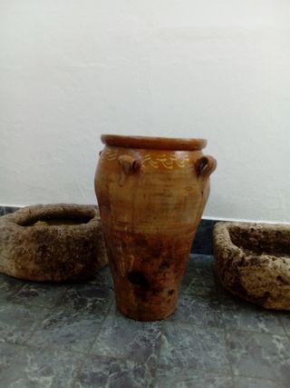 Antigüedades Tinaja olza de barro
