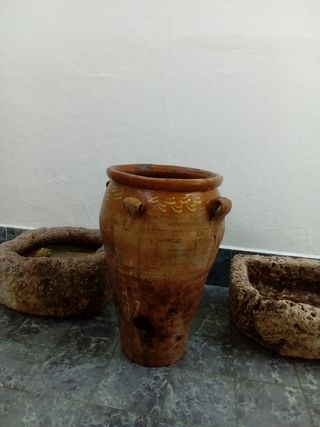 Antigüedades Tinaja olza de barro