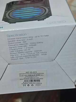 Coluna de Som RGB - Multicolor