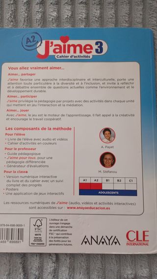 J aime 3 Cahier d'activités Anaya