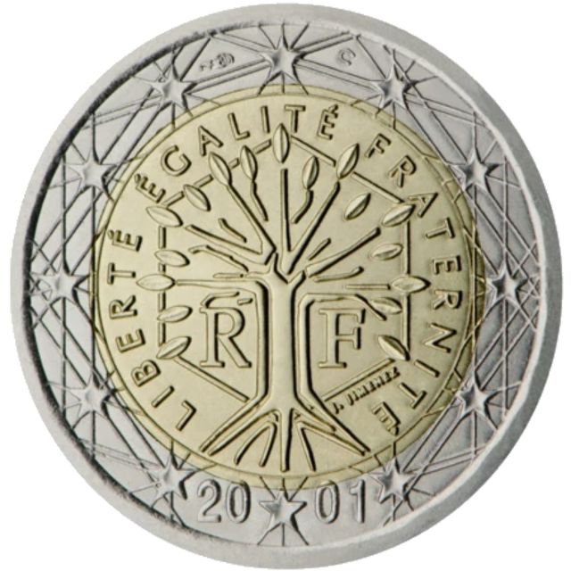 Moneda 2€ Francia - Árbol de la Vida 2001