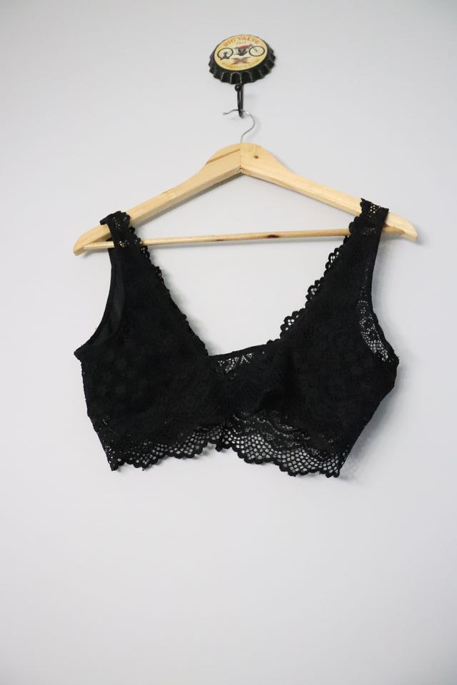 Top negro encaje - Tirantes