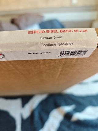 Espejo de baño biselado 50x60cm